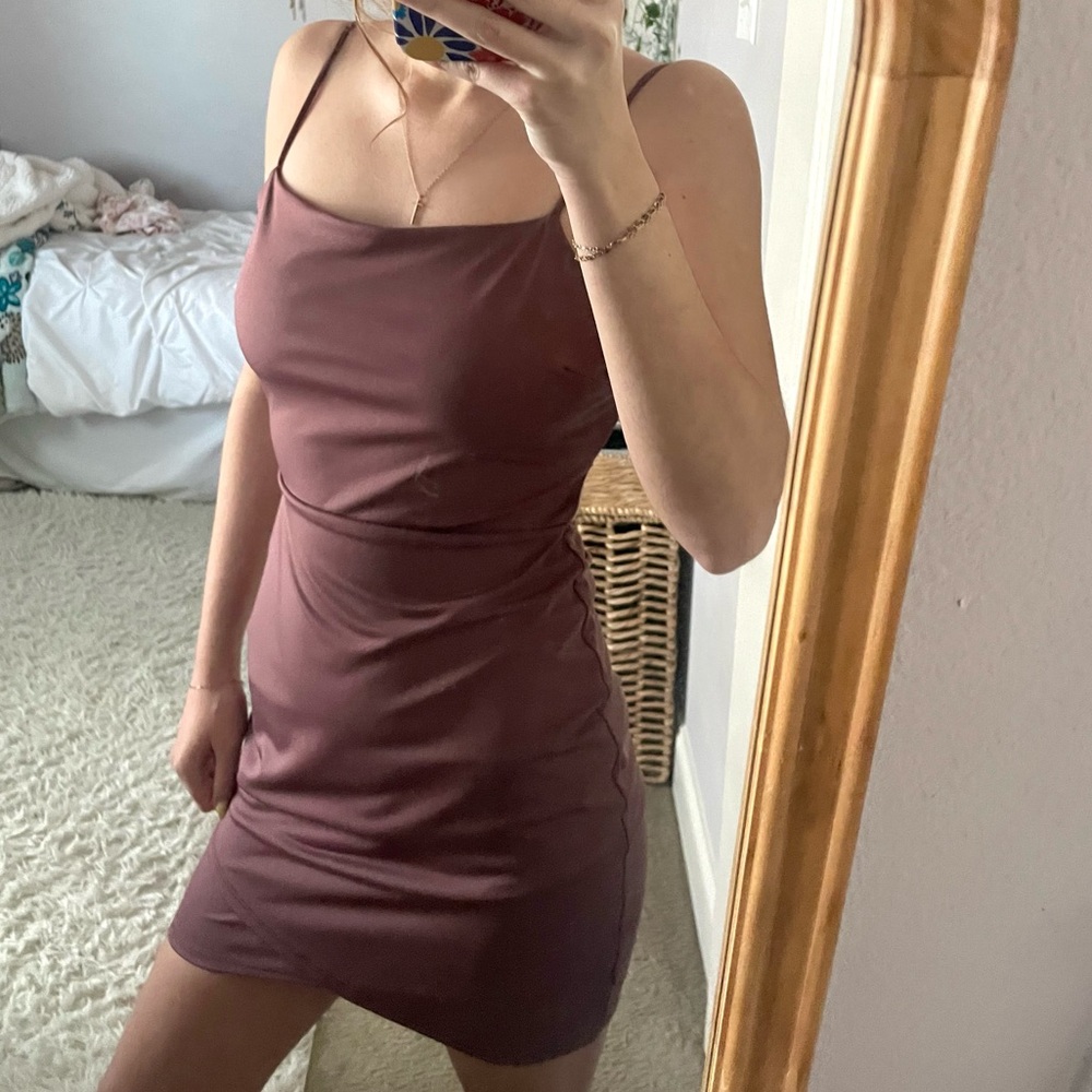 Lovely Day Dusty Rose Mauve Midi Dress